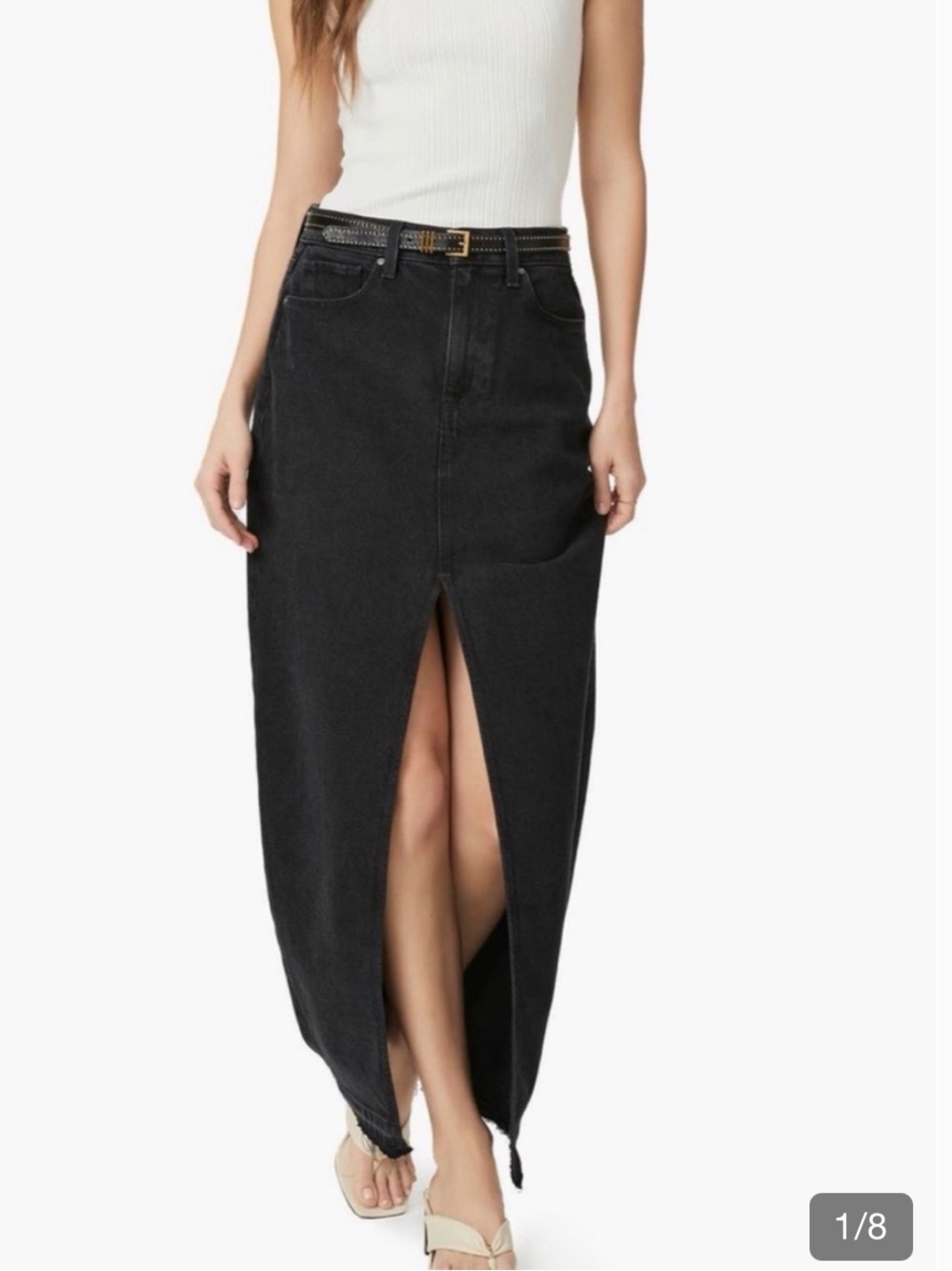 PAIGE Angela Denim Maxi Skirt - Picture 1 of 3
